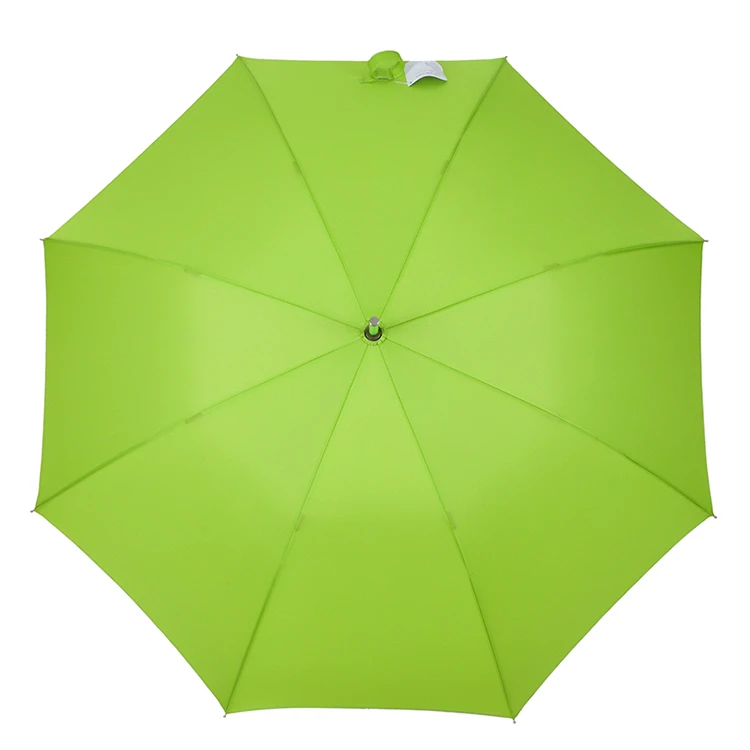 Custom Made Auto Opening Advertising Fluorescent Green Straight Umbrella