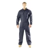 Custom Made Mens Navy Blue Polyester Cotton Summer Mechanic Long Sleeve Ultima Work Coverall Workwear