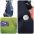 Import Custom Printed Logo Dual Action Black White Tri Fold Micro Fiber Waffle Weave Style Microfiber Golf Towel with Grommet and Carab from China