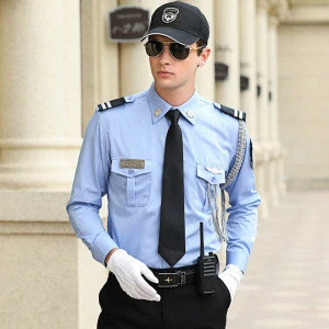 Custom Security Uniforms short sleeve Shirt Property Security Uniforms Blue Workwear Hotel Uniforms