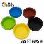 Custom Silicone Rubber Unbreakable Round Ashtray