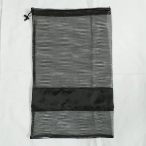 custom size and logo printing mesh fabric and polyester fabric high quality drawstring golf ball mesh bag