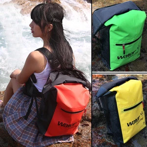 Custom Stock 25L PVC Drybag Outdoor Seaside Camping Hiking Waterproof Folded Rolling Backpack