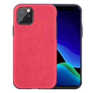 Custom Suede Fabric Mobile Phone Accessories, Luxury Phone Case Cover for iPhone 11 pro Max