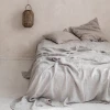 Custom Vintage Washed 100% Natural Pure Linen Flax hemp Fiber Luxury Flat Bedding/ Bed Sheet Bedspread Manufacturers