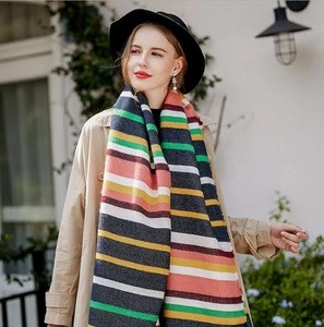 Custom wholesale fashion scarves pashmina crochet cashmere knitted scarf for women