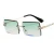 Customised funny luxury fashion vintage small rectangle multi color rimless square sunglasses