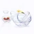 Customize High End Gold Rim Bowls For Glass Salad Mixing Fruit Kitchenware Microwave Safe Tableware Glass Salad Bowl