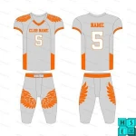 Customized American football uniform