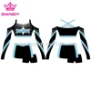 customized design your own top quality highlight rhyinestones cheerleading uniform