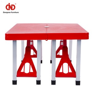 Customized Different Size Logo Cheap School Canteen Folding Table And Chair