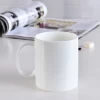 customized logo Promotional bevevage juice tea premium drinkware 14oz 16oz fine bone ceramic mug with handle
