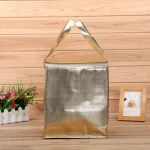 Customized non-woven aluminum foil square takeaway cake pizza food insulation cake portable cold preservation ice pack cool bag