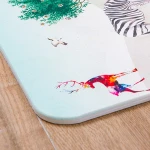 Customized pattern anti slip absorbent earth diatomite bath mat