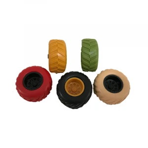 Customized Toy Car&#x27;s Rubber Tires Various Plastic Silicone Rubber Roller Children Toy Car Rubber Tires For Car Toys Parts