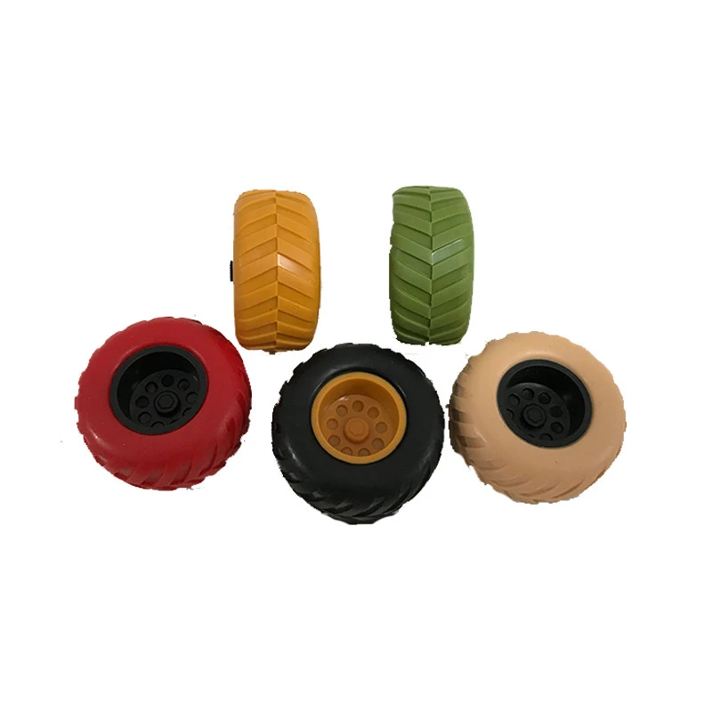 Customized Toy Car&#x27;s Rubber Tires Various Plastic Silicone Rubber Roller Children Toy Car Rubber Tires For Car Toys Parts
