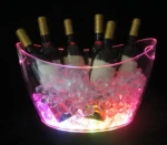 Customs logo 12 liter high quality Rechargeable LED Large Ice Buckets for bar KTV night club