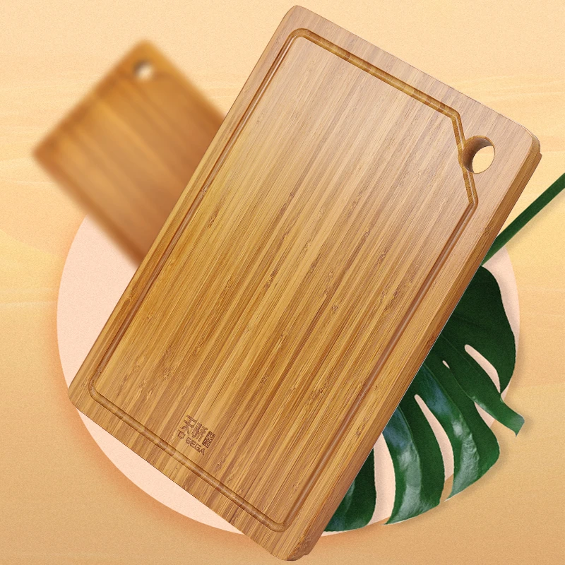 Custom/Wholesale Larger Bamboo Chopping Board with Juice Groove have Hole Thick Kitchen Food Serivng Charcuterie Cutting Boards