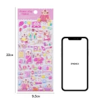 Cute Bear Panda Bunny Animal Cartoon Waterproof 3D Puffy Sponge Bubble Stickers for Kids UV Printed