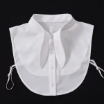 cute ladies half Chiffon shirt false collar detachable fashion decorative Faux neck accessories Rabbit ears Stand-up collar