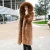 Import CX-G-T-26 Women Fashion Lamb Teddy Fur Jacket Sheep Wool Long Hood Coat With Fox Fur Collar Cuff from China