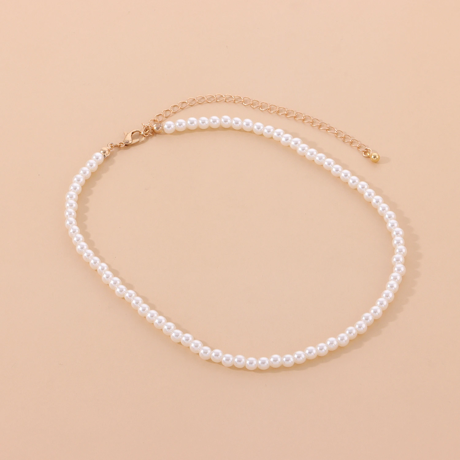 Dainty jewelry stainless steel gold plated box chain with tahiti freshwater pearl choker necklace