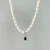 Import Danyngs925 sterling silver simple necklace shaped pearl zircon necklace jewelry female from China