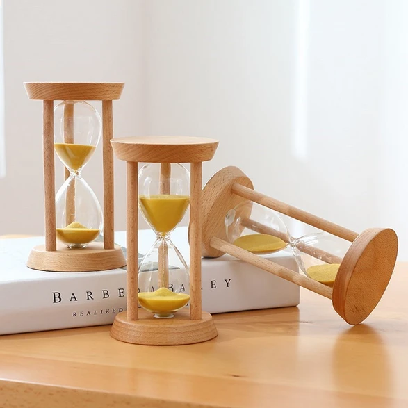 Decoration Customized Simple Catering Part Wooden Sand Timer 3 Minutes Unique Hourglass