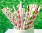 Decorative Paper Straws Bar accessories cool drinking straws for party biodegradable straws paper