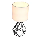 Depuley unique design metal base E26 decorative bedside fabric table lamp