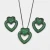 Import Diamond Full Clear Crystal Heart Jewelry Necklace Earrings Set from China