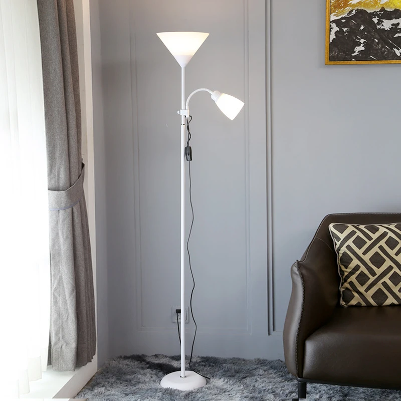 DIHAO Modern Floor Standing Lamp With Metal And Acrylic Shade For Living Room Luxury 12W Floor Lamp