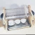 Dish Drying Rack 2-Tier Plate Holder Kitchen Storage with Drainboard and Cutlery Cup