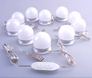 DIY Hollywood LED Dimmable Mirror Makeup Light Bulbs with Hidden Rotating Fixture Strip for Bathroom Vanity Lighting