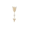 DIY Jewelry Accessories Brass 14K Gold Plated Cubic Zirconia Arrow Shape Necklace Pendant