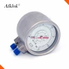 Double Needle Double Pipe Differential Stainless Steel Case Pressure Gauge