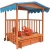 Import Double-purpose Sandpit with Wheel Children Toys Outdoor Sandbox Wood for Kid from China