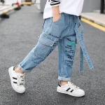 DRFF1912C27 Latest design kids jeans pants cheap price children spring trousers autumn cute boys pants ready to ship