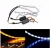 Import Dual color Crystal led strips welcome sequential white DRL flow amber turn signal light from China