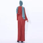 Dubai Burka Arabic Muslim Dress Pleated Arab Dress Maxi Long Robe Mubarak Veatido Abaya Kaftan Muslim