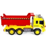 DWI Dowellin 1/16 Scale Friction Powered Car Toy with Lights and Music for Family Games Mini Dump Truck Manufactures