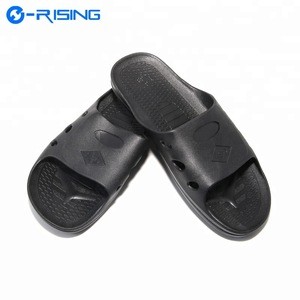 E-RISING Black ESD Cleanroom Antistatic SPU Slippers