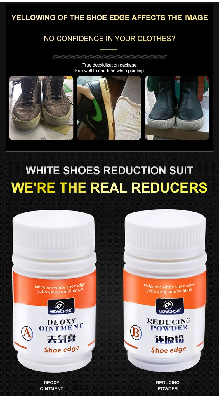 easy decontamination  whitening and brightening shoe polish used to remove yellowing on the edges sneaker cleaner