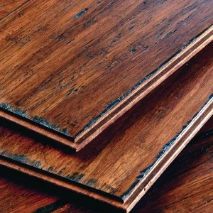 Easy to maintain fossilized distressed java wide bamboo flooring