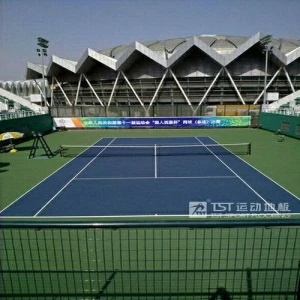 Eco-friendly synthetic 6mm used tennis/badminton court flooring