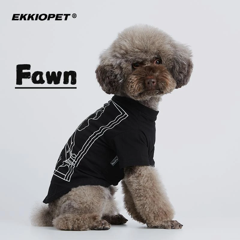 Ekkiochen pattern dog Handpainted fawn tshirt of Pet Apparel Accessories like shock collar controlled by phone xl