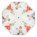Elegent Three Fold Umbrella With Print