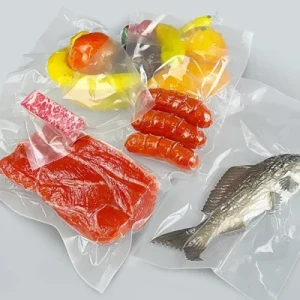Embossed Transparent 3 Side Heat Seal Nylon Laminated Plastic Packaging Vacuum Sealer Bags Food Sealing Pouch