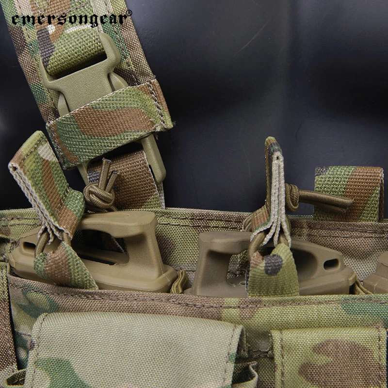 Emersongear Military Equipment Army Combat Multitarn Ak47 Plate Carrier Vest Tactical Vest Airsoft Micro Chest Rig