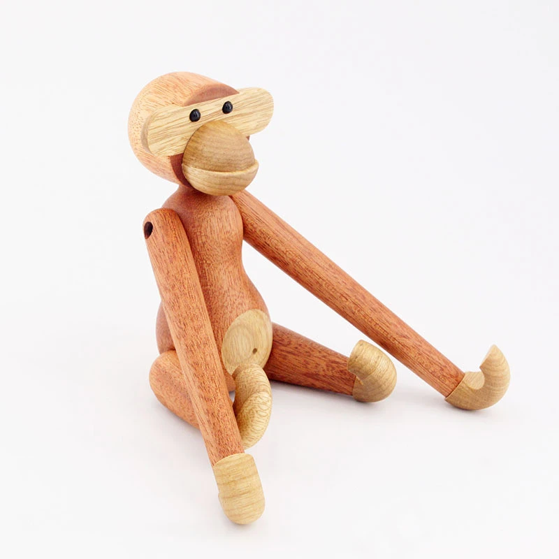 European creative solid household wood monkey gifts high-grade souvenirs wooden handicrafts craft wood puppets monkey toys